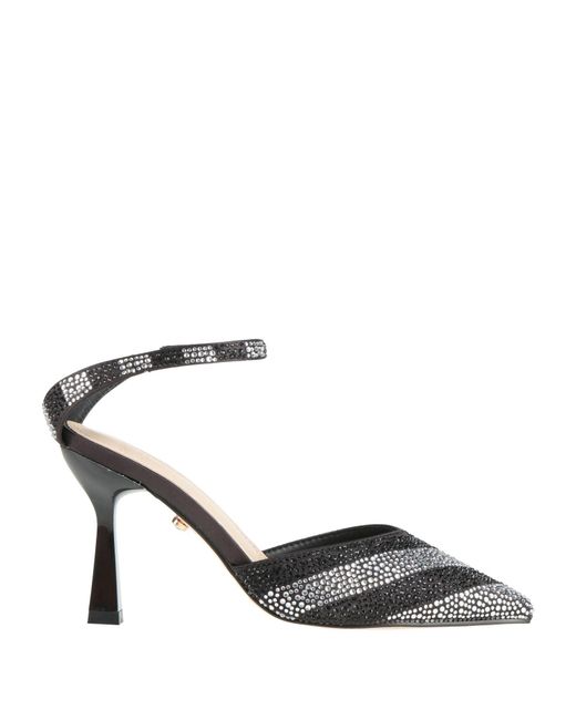 Twenty Four Haitch Black Pumps
