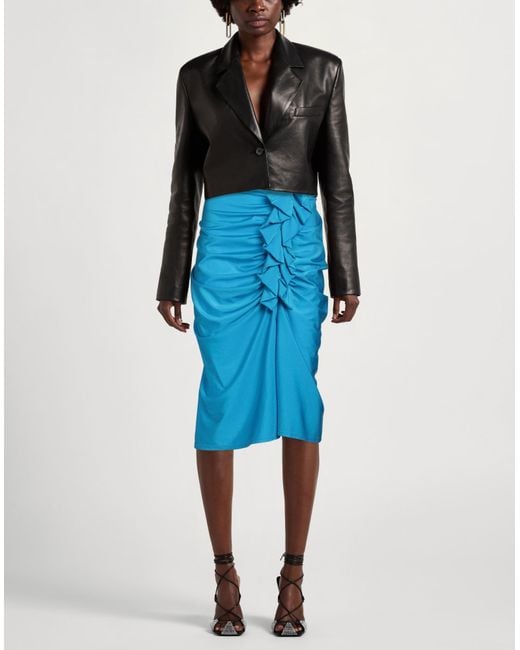 Twinset Blue Midi Skirt