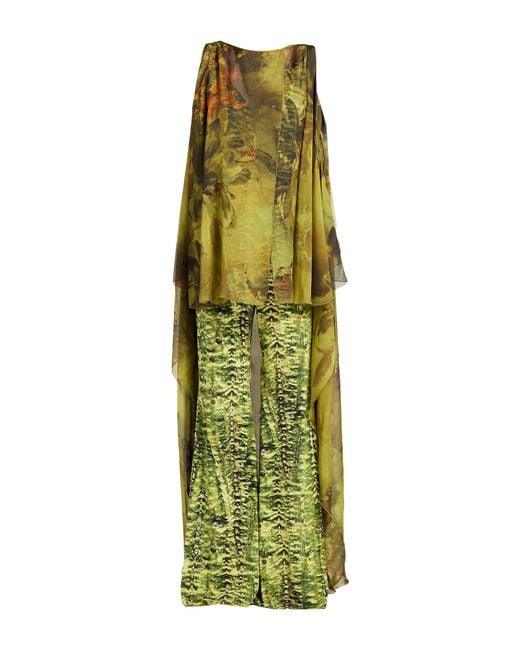 Alberta Ferretti Green Jumpsuit Viscose, Polyester