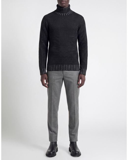Darwin Black Charcoal Turtleneck Acrylic, Merino Wool, Wool, Viscose for men