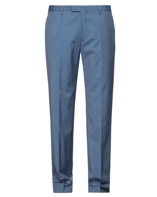 Boss Blue Slate Pants Virgin Wool for men