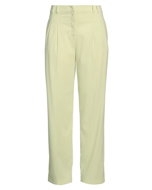 Patrizia Pepe Yellow Pants Polyester, Elastane