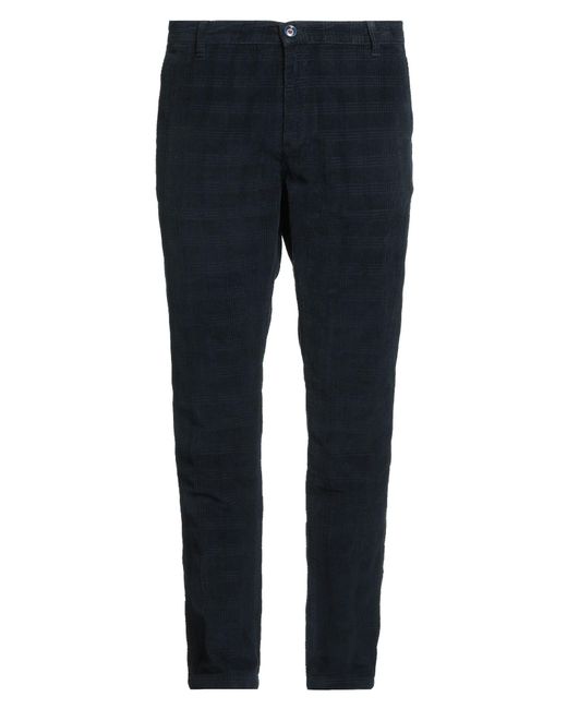 Fred Mello Blue Midnight Pants Cotton, Elastane for men