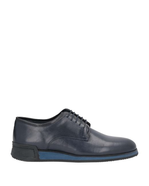 Cerruti 1881 Blue Lace-Up Shoes Calfskin for men