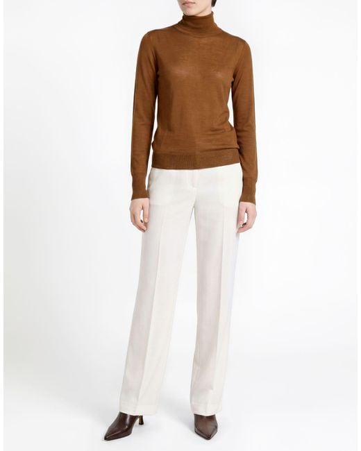 Roberto Collina Brown Turtleneck Merino Wool