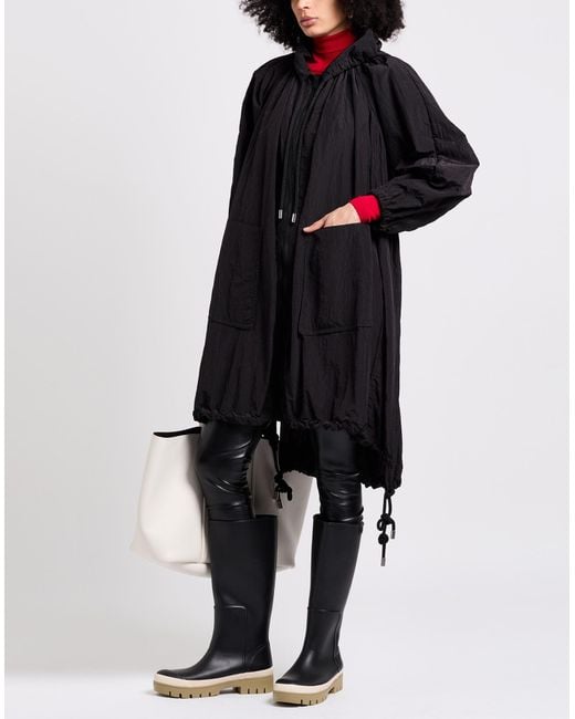 Dondup Black Overcoat & Trench Coat