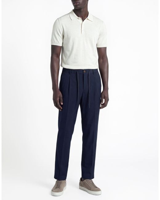 Daniele Alessandrini Blue Pants Polyester, Viscose, Elastane for men