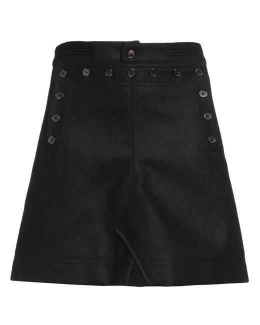 Maison Margiela Black Mini Skirt Wool, Polyamide