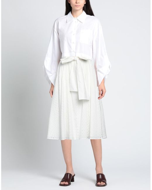 KENZO White Midi Skirt