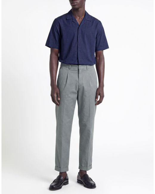 Cruna Gray Pants Cotton, Elastane for men
