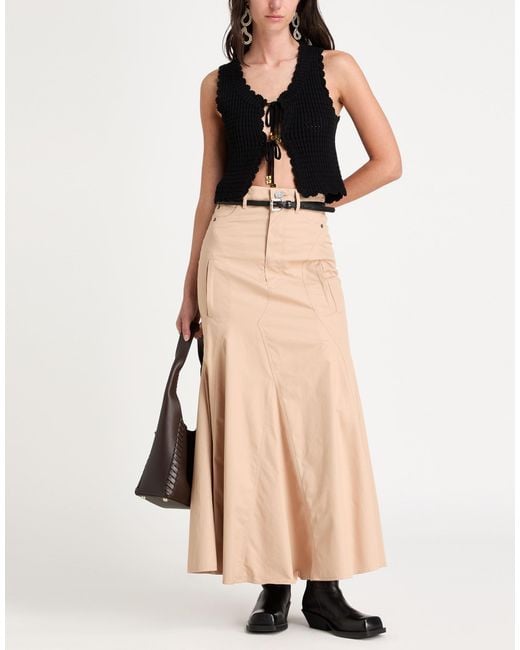Burberry Natural Maxi Skirt Cotton