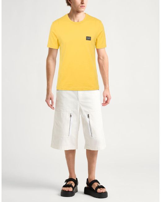 Dolce & Gabbana Yellow T-Shirt Cotton for men