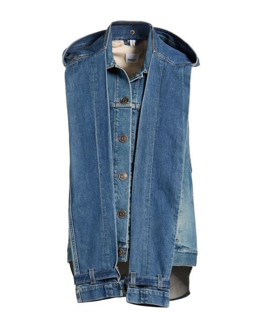 Burberry Blue Denim Outerwear Cotton, Elastane