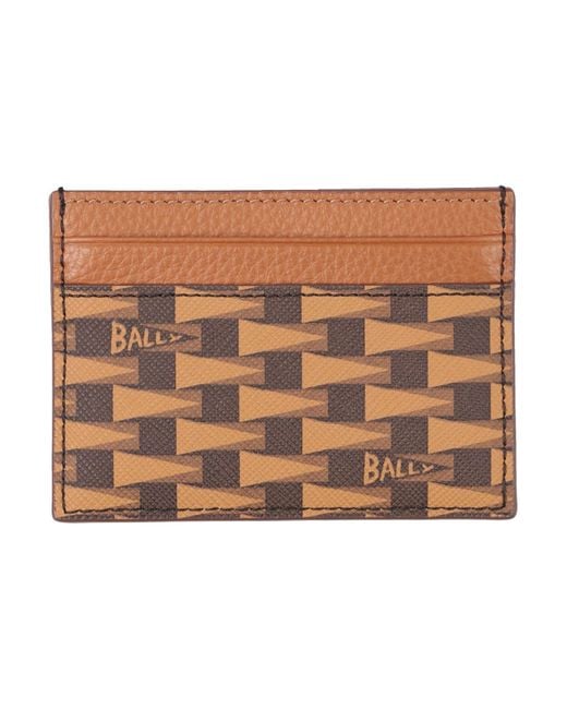 Tarjetero Bally de hombre de color Brown