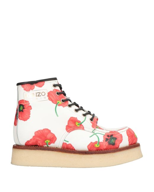 KENZO Red Ankle Boots