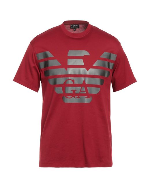 Emporio Armani T-shirts in Red für Herren