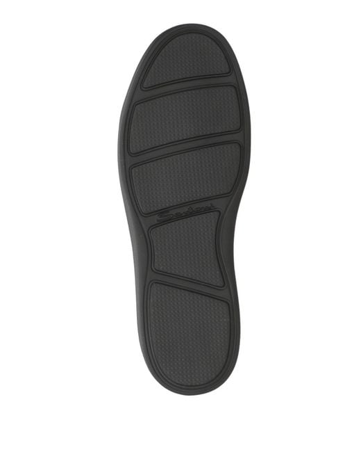 Santoni Black Trainers