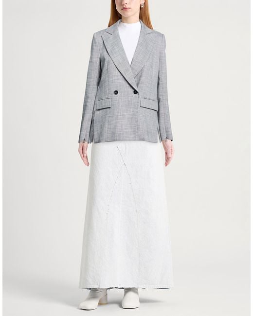 Patrizia Pepe Gray Blazer Polyester, Viscose, Elastane