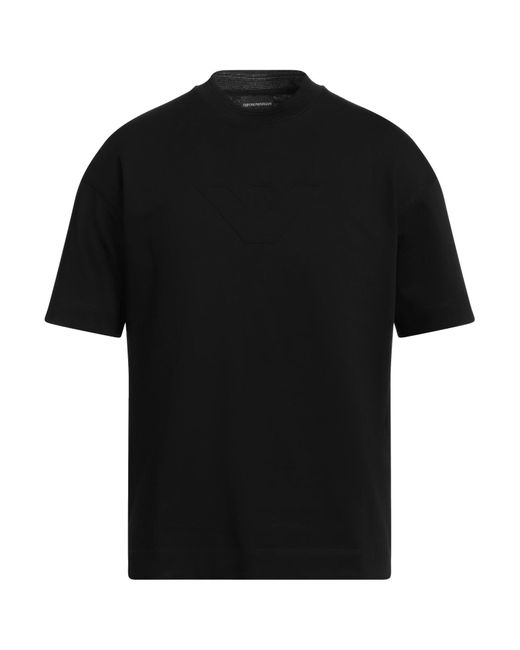 Emporio Armani Black T-Shirt Cotton for men
