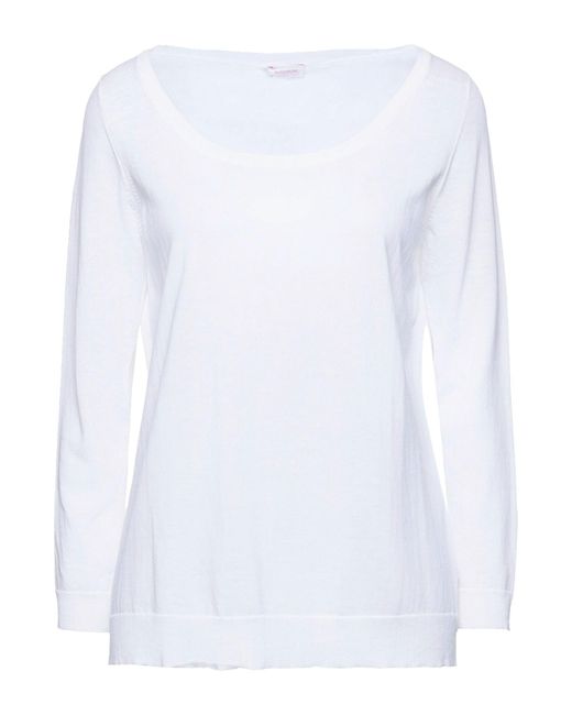 Rossopuro White Sweater Cotton