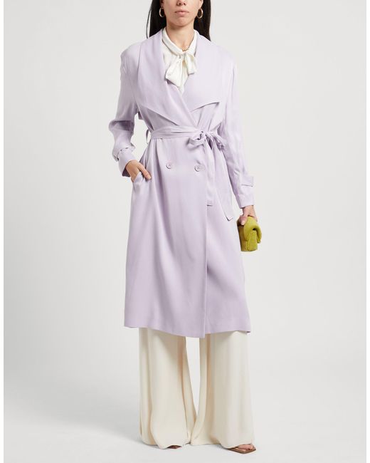 Twinset Purple Overcoat & Trench Coat
