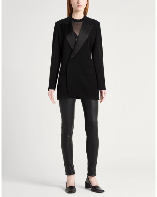 Petar Petrov Black Blazer Virgin Wool, Elastane