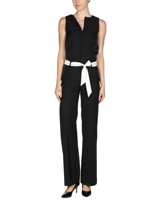 Karl Lagerfeld Women's Black Jumpsuit Viscose, Virgin Wool, Silk
