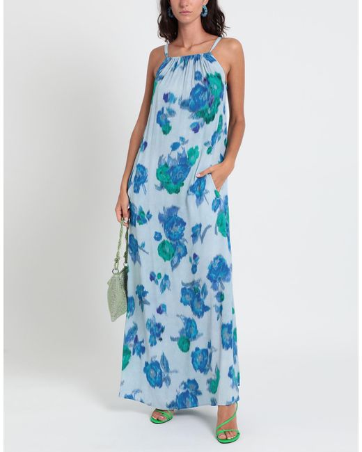 essentiel antwerp blue maxi dress Maxi dress