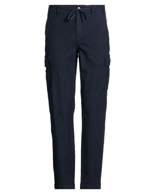 Aeronautica Militare Blue Essential Midnight Pants Cotton, Linen, Elastane for men