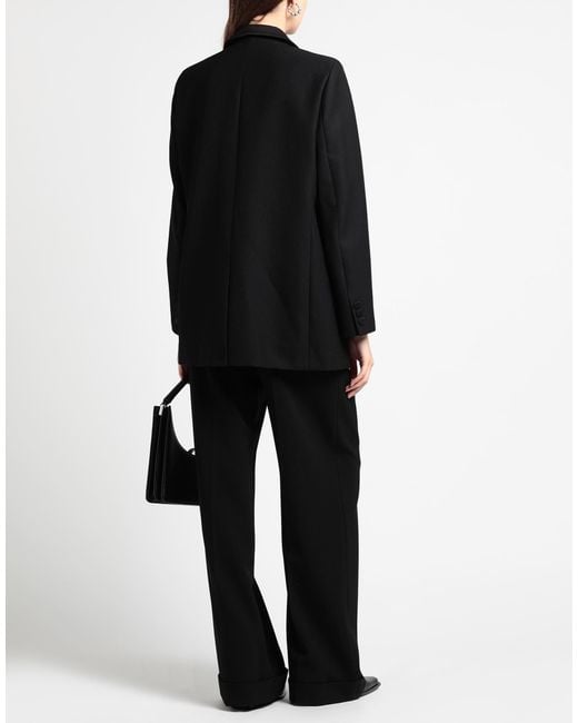 Sandro Black Blazer Polyester, Wool, Elastane