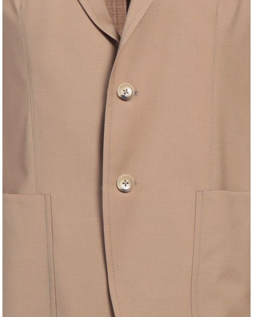 Paoloni Natural Blazer Wool, Elastane for men
