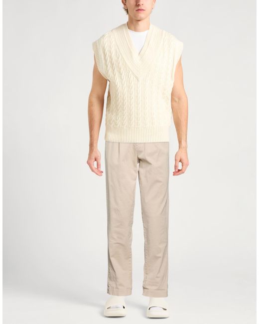 Mason's Natural Sand Pants Cotton, Elastane for men