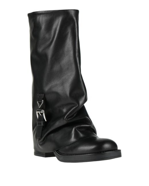 Ovyè Black Boot Leather