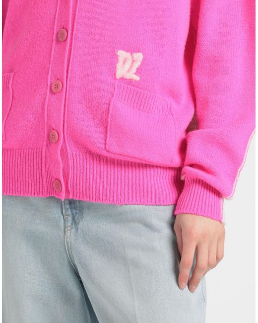 DSquared² Pink Fuchsia Cardigan Wool, Cashmere