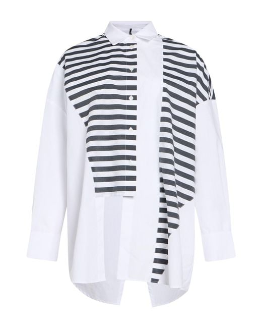 Camicettasnob White Shirt Cotton, Polyamide, Elastane