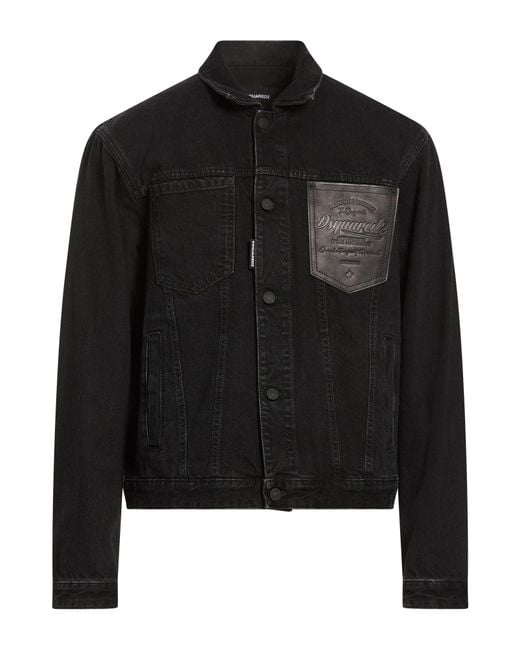 DSquared² Black Denim Outerwear Cotton for men