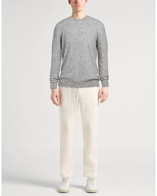 Roberto Collina Gray Sweater Polyamide, Wool, Baby Alpaca Wool, Elastane for men