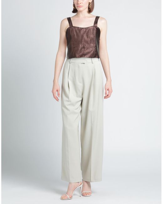 Shirtaporter Brown Top Polyurethane, Viscose