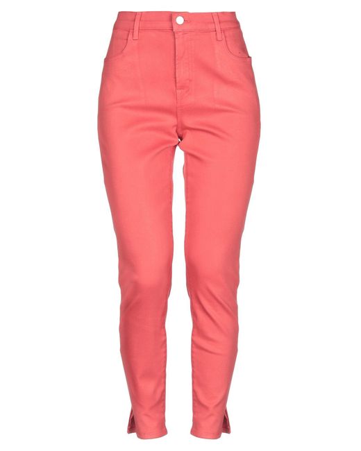 J Brand Red Coral Jeans Cotton, Polyester, Elastane