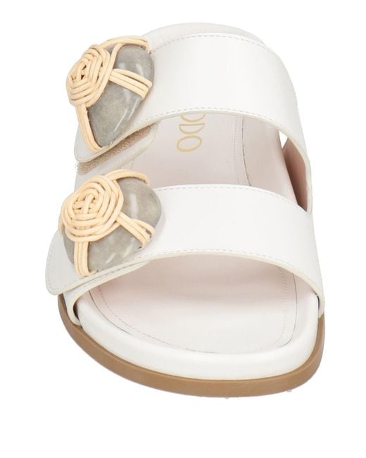 Rodo White Sandals Leather