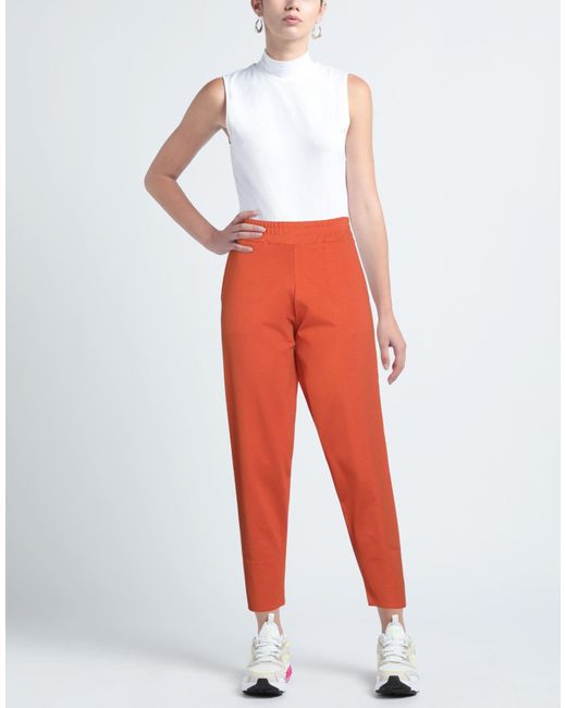 CROCHÈ Red Pants Viscose, Polyamide, Elastane