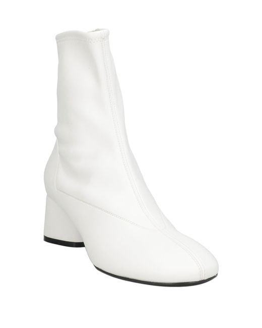 Sergio Rossi White Ankle Boots