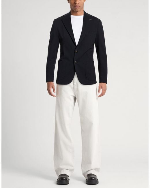 Bob Blue Blazer Viscose, Polyamide, Elastane for men