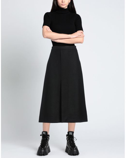 THE M.. Black Midi Skirt