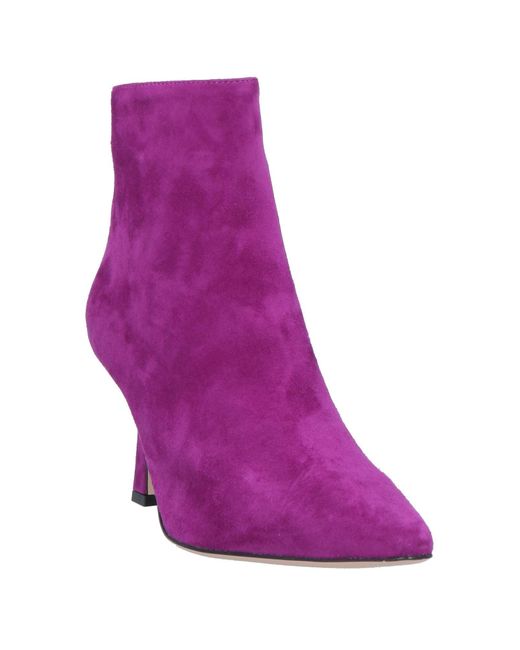 Lola Cruz Purple Ankle Boots