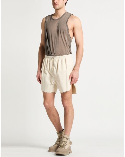 Rick Owens Natural Shorts & Bermuda Shorts Cotton for men