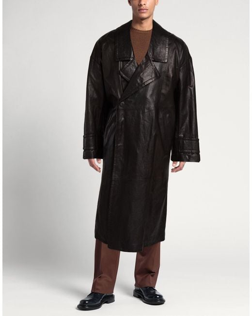 MARSĒM Black Coat Leather for men