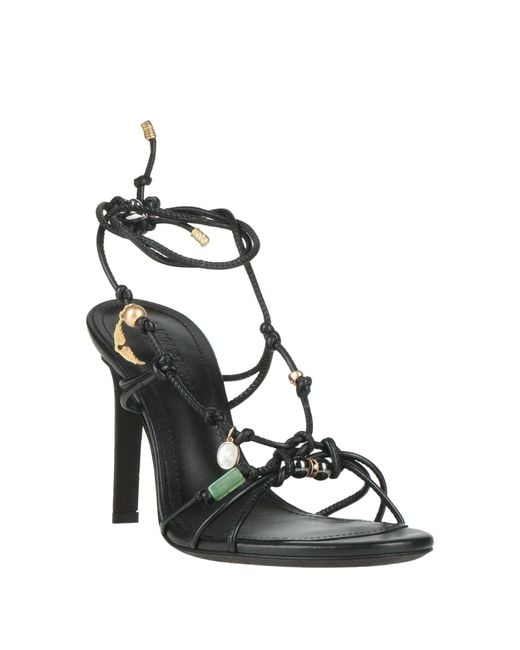 Zadig & Voltaire Metallic Sandals Lambskin
