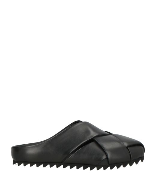 Officine Creative Black Mules & Clogs Leather