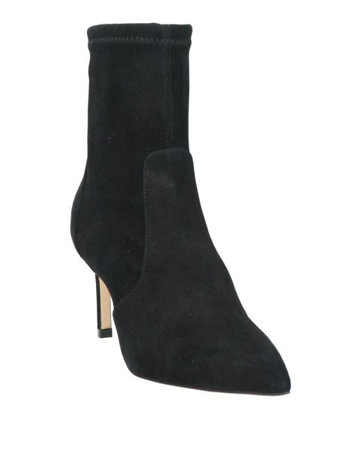 Stuart Weitzman Black Ankle Boots Leather